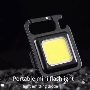 Lampu Senter Led COB Mini USB Charger Dengan Gantungan Kunci