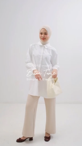 Bitna Tunic Mayoutfit | Tunic Bukaan Depan Full Kancing Aksen Embroidery