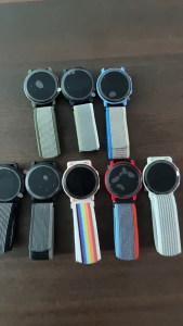 FSJ202 Jam Tangan LED Jam Tangan Kanvas Jam bulat Digital Watch Strap Kanvas