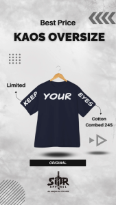 SMR APPAREL - Kaos Oversize Keep Your Eyes Cotton Combed 24s Pria & Wanita