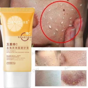 vitamin c face scrub 5X body scrub whitening 60g Shrink pores Moisturizing exfoliating gel vitamin c glow skin whitening skincare