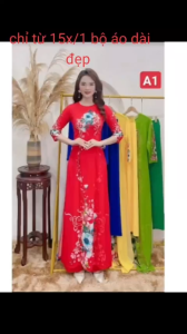 áo dài in 8D hoa trà my đủ size