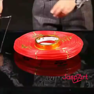2PCS Lampion Imlek Gambar Cowok Cewek Dekorasi Imlek Motif Anak Kongsi Bahan Kain Tahun Baru