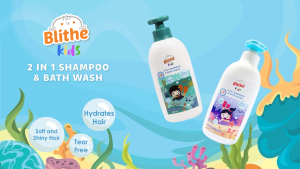 Blithe Baby 300ml 2-in-1 Kids Shampoo & Wash Cleanser Conditioner Soap Cleaner Toddler pH Balanced