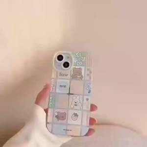 Case iPhone 7 8 Plus 11 12 Pro XR Casing Softcase Cute Bear UCK Silicon Transparant Premium With Camera Protection