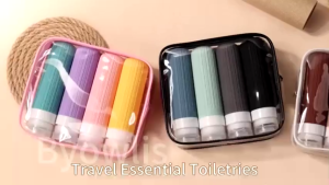 Pack of 4 Portable 90ml Large Capacity Silicone Travel Refillable Bottle Shampoo Body Wash Emulsion Bottle Portable Outdoor Travel Container硅胶旅行洗护分装瓶