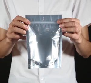 🇲🇾 🏆 50pcs Zip Pouch Silver Aluminum Foil Packaging Zipper Bag Plastic Stand Vacuum Sealer Ziplock Food Packaging Beg