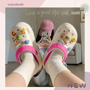 LHSunshine พร้อมส่งจากไทย รองเท้าเเฟชั่นผู้หญิง ลุคไหนก็ปัง เเถมตัวติดไปให้สุด So cute  มีหลายเฉดสีให้ มีสายรัดส้น ทรงดูชิค รีบซื้อเลย  เกาหลีเกาใจสุดๆ ห้ามพลาด