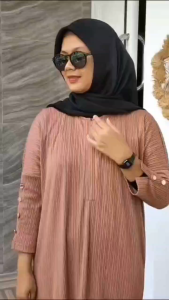 Gamis Inara Kekinian Terbaru Bahan Knit Condru / Kaftan New Premium Tebal Busui Gamis Muslimah