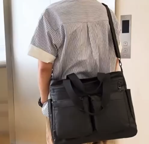 Tas Tote Bag Pria Sling bag Import Tas Selempang Bahu Pria Tas Kerja Selempang Laptop Anti Air #357-1