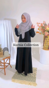 Baju Gamis Abaya Polos Dengan Bahan Wolfis
