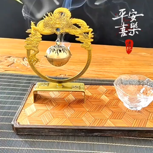 Copper Backflaw Incense Burner Sandalwood Holder Incense Xiangyun Backflow Incense Home Incense Burner Decoration