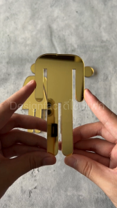 ป้ายห้องน้ำสีทองเงินหรูหรา WM ป้ายสุขาสวย ป้ายสัญลักษณ์ห้องน้ำชายหญิง สไตล์โมเดิร์นมินิมอลDesignfac