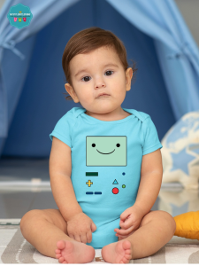 Baby Character Onesies with  Name Back Print  -  Adventure Time Beemo