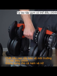 OneTwoFit Tạ tay điều chỉnh Dumbell 24kg tạ đơn Trọng lượng 15 điều chỉnh bánh răng Có khay