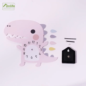 IMP HOUSE 3D Kids DIY Cartoon Dinosaur Wall Silent Clock Made of Environmental Friendly PVC Foam