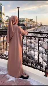 Mecca Abaya Terbaru 2024 | Gamis Polos Jersey Premium | Set Hijab Jumbo | Busui & Wudhu Friendly