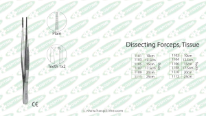 Dissecting Tissue Thumb Forceps - Plain or Toothed 5 1/2 Inch Stainless Steel