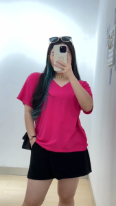 3561 agatha vee oversized zeta top kaos big size kaos polos