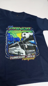 ( Kaos Anak ) Monstahopkids Kaos Anak Laki-Laki Perempuan Motif Bus Telolet Basuri KIDS PANDA 3 Bahan 24s