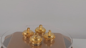 ฝาลายดอกพิกุล (พร้อมหลอด 3ซม.)(ชุบทอง) (ชุบเงิน) (ชุบดำ) (ชุบนาค)