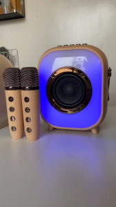 Mini Portable Speaker Karaoke Bluetooth Speaker Wireless Dual Microphone Speaker Stereo Home Party Ktv Device