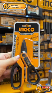 Kéo cắt dây điện cao cấp chất liệu thép không rỉ mạ titan INGCO HES051708
