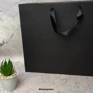 Paper Bag Hitam Doff 36x30x10 cm: Paperbag Kado Custom Wedding & Tas Souvenir Kertas Ulang Tahun