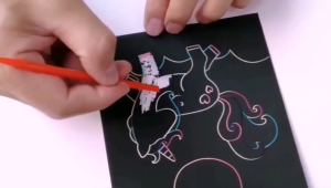 25.Playkidzz mn s🌈Kids DIY Kad Seni Kraf Set Paint Colourful Scratching Cards montessori early learning children craft coloring drawing/colouring paper dinosaur unicorns space pirates halloween christmas mermaids fairy cartoon cars oceans