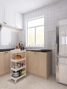 Kệ đựng đồ đa năng 4 tầng có bánh xe đẩy chuyên dụng cho spa phòng tắm bếp chất liệu inox cao cấp