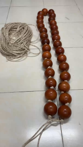 Vòng Lắc Bụng /Eo Hạt Gỗ Hương Cao Cấp - Vòng 35 hạt 7cm ( Mian.vn )