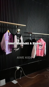 Jaket Baseball & Zipper Anak Perempuan & Laki Laki Usia 2 - 12 Tahun | Kuromi BD