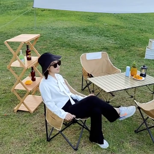 Outdoor folding chair Portable camping chair bearing 250KG camping moon chair Fishing chair