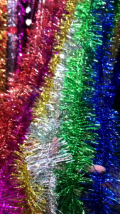 2  Meter Christmas Glossy Matte Tree Tinsel Garland Strips Hanging Props Birthday Wedding Party Decoration Raya Hiasan