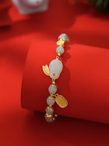 Hetian jade Moon Rabbit Bracelet Jade Bracelet Mid-Autumn Festival Gift 和田玉月兔手链 中秋节礼物