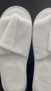 รองเท้าสลิปเปอร์ Slippers รองเท้าแตะโรงแรมห้องพักวิลล่าresortความงามโรงพยาบาลบ้านกำมะหยี่เปิดหน้ารองเท้าแตะขนนุ่มสีขาว