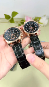 JAM TANGAN COUPLE CRONO RANTAI PREMIUM PRIA WANITA GROSIR MURAH ARLOJI TERBARU