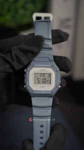 Jam Tangan Wanita Casio W-218HC-2A Digital Quartz Watch Blue Dial Resin Band