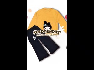 Setelan Cargo Kuromi Anak Perempuan 1-8 Tahun/Setelan Baju Anak