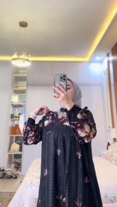 Setelan Long Tunik Rayon Premium Terbaru One Set Wanita Panjang Ootd Hijab Kondangan Mewah Impor