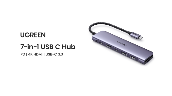 UGREEN CM195 7-in-1 USB C Hub Multiport Adapter [15214] (4K@30Hz HDMI ...