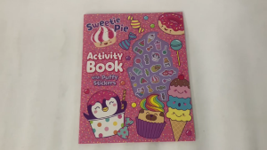 Sweetie Pie Puffy Stickers Activity Book Crosswords Mazes Word Search & Colouring For Kids