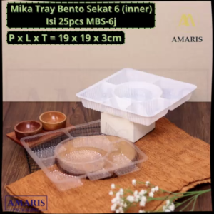 Mika Tray Bento Sekat 6 Isi 25 Pcs MBS-6j RajaBox