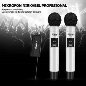 Mic Wireless Karaoke Terbaik: QLX-D2 Mic Wireless Vocal Suara Terbaik Dual Handheld Microphone