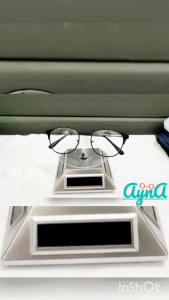 BISA COD | BAYAR DI TEMPAT Kacamata minus frame oval kecil premium kotak kecil wanita pria kekinian korean style optik asli ori rabun jauh model terbaru remaja dewasa rangka batang besi tangkai full bingkai  H513 AYNA EYEWEAR