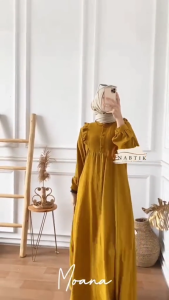 Gamis Moana Cantik Dan Trendi Dengan Model Resleting Busui Friendly Gratis Ongkir