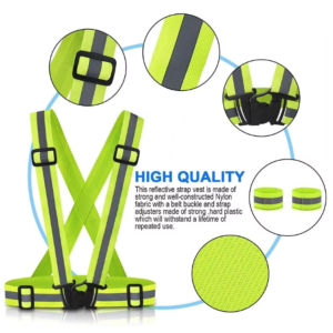 High-Visibility Safety Garter Vest for Night Riding & Construction - Reflective & Protective