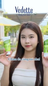 Sữa rửa mặt sáng da ngừa mụn Vedette tinh dầu tràm trà (Tea Tree Oil) 100ml dạng gel thích hợp cho da mụn nhạy cảm