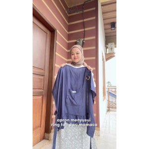 Mamaca Nursing Cover Premium - Apron Menyusui Bayi - Penutup Menyusui Bayi - Penutup Ibu Menyusui Model Tali Kantong - Celemek Ibu Menyusui - Tutupan Saat Menyusui Bayi - Nursing Apron