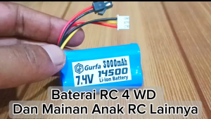 Baterai RC & Mainan Anak 14500 3000mAh 7.4V 2 Soket